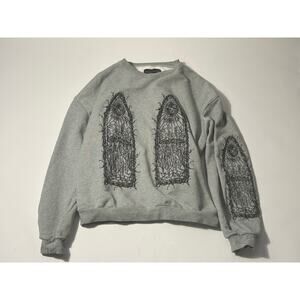Who Decides War THORNED Pullover Sweater – Gray, Size Large